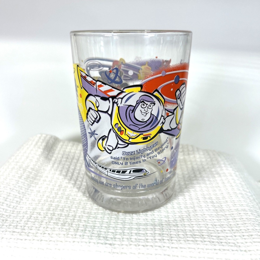 McDonalds 100 Years Of Magic Disney Anniversary Glass Buzz Lightyear Epcot